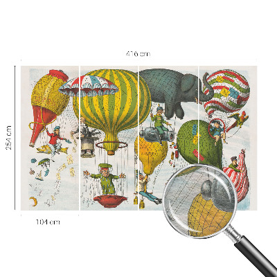 Fototapeta fizelinowa do sypialni Fototapeta fizelinowa do sypialni Balonowa podróż