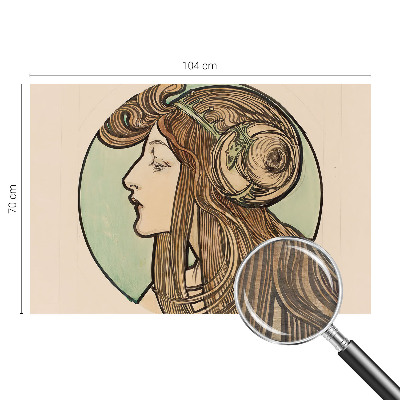 Fototapeta fizelinowa z nadrukiem Secesyjny portret