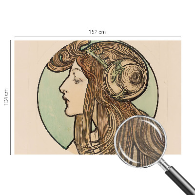 Fototapeta fizelinowa z nadrukiem Secesyjny portret