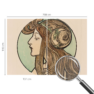 Fototapeta fizelinowa z nadrukiem Secesyjny portret