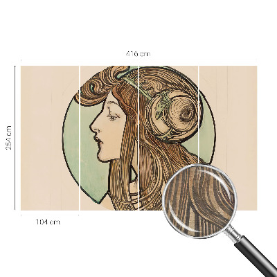 Fototapeta fizelinowa z nadrukiem Secesyjny portret