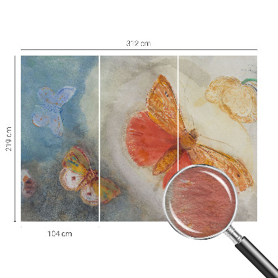 Fototapeta fizelinowa do sypialni Fototapeta fizelinowa do sypialni Barwne motyle