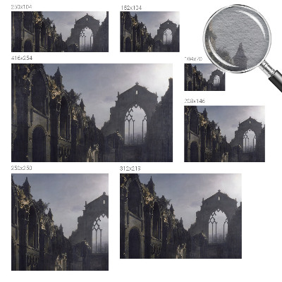Tapeta fotograficzna z motywem gotyckich ruin