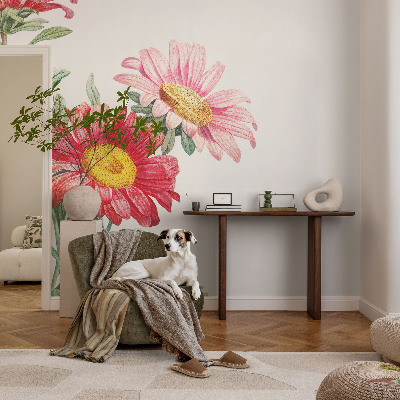 Tapeta fotograficzna z delikatnym motywem kwiatowym