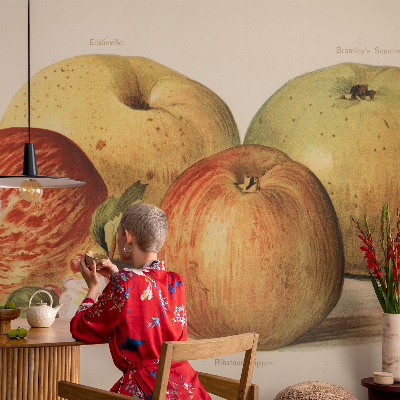 Dekoracyjna fototapeta na ścianę Dekoracyjna fototapeta na ścianę Jabłka kwiaty