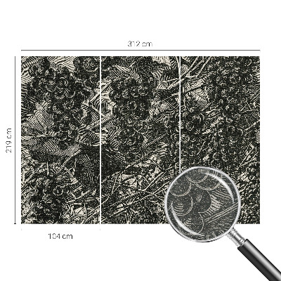 Nowoczesna fototapeta do salonu Nowoczesna fototapeta do salonu Winogronowy nadruk