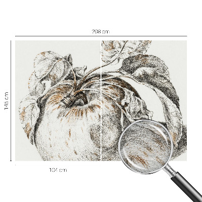 Tapeta fotograficzna Tapeta fotograficzna Jabłko liście