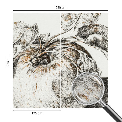 Tapeta fotograficzna Tapeta fotograficzna Jabłko liście