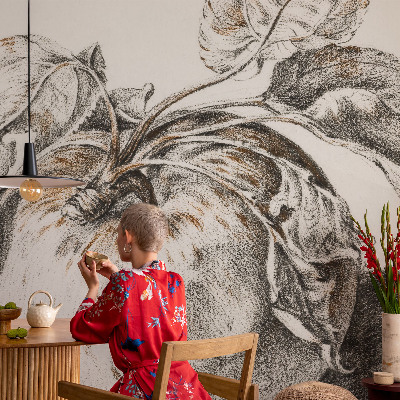 Tapeta fotograficzna Tapeta fotograficzna Jabłko liście