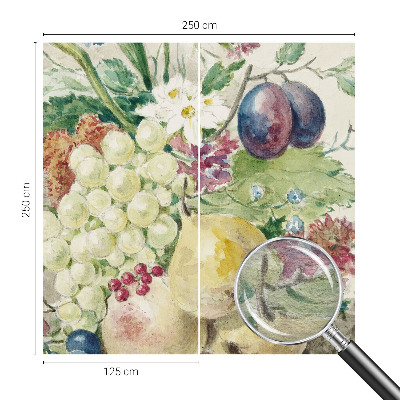 Tapeta fotograficzna fizelinowa z motywem kwiatów i owoców