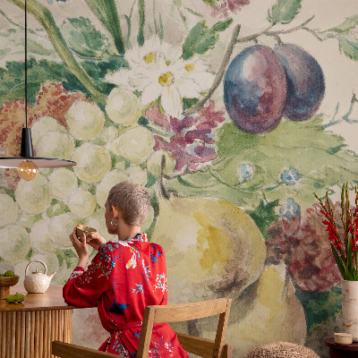 Tapeta fotograficzna fizelinowa Tapeta fotograficzna fizelinowa Kwiaty i owoce