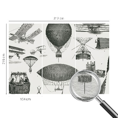 Fototapeta fizelinowa z nadrukiem Historia lotnictwa