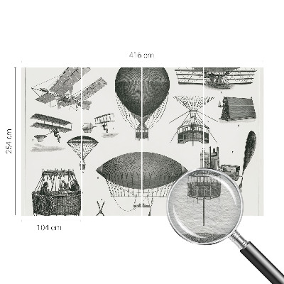 Fototapeta fizelinowa z nadrukiem Historia lotnictwa