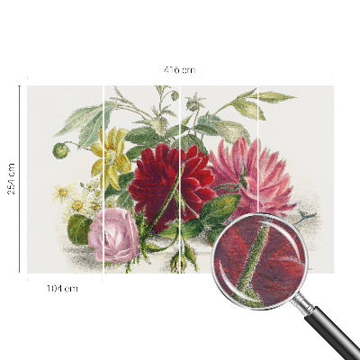 Fototapeta fizelinowa do sypialni Kwiatowy bukiet