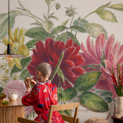 Fototapeta fizelinowa do sypialni Kwiatowy bukiet