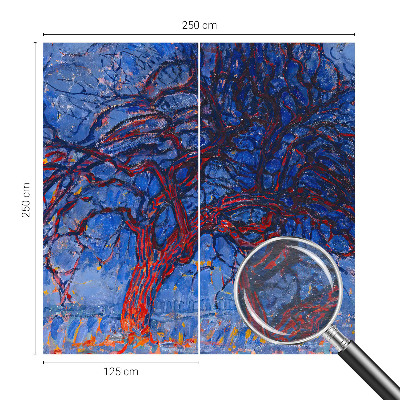 Fototapeta fizelinowa z nadrukiem Fototapeta fizelinowa z nadrukiem Płomienne drzewo
