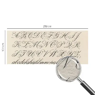 Dekoracyjna fototapeta na ścianę z motywem pisma kaligraficznego