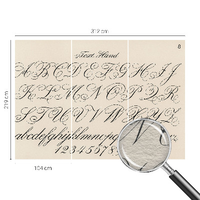 Dekoracyjna fototapeta na ścianę Dekoracyjna fototapeta na ścianę Pismo kaligraficzne