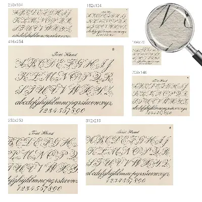 Dekoracyjna fototapeta na ścianę z motywem pisma kaligraficznego