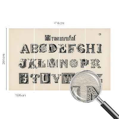 Fototapeta na ścianę z dekoracyjnymi literami
