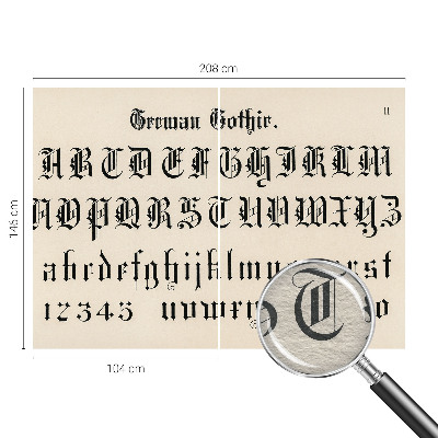 Tapeta fotograficzna Gotyckie litery