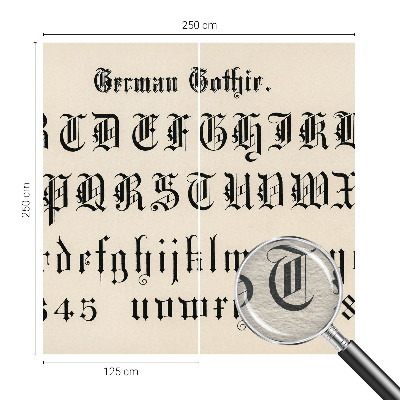 Tapeta fotograficzna Gotyckie litery