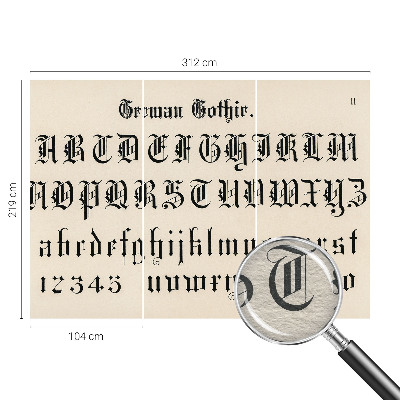 Tapeta fotograficzna Gotyckie litery