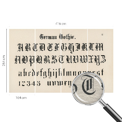 Tapeta fotograficzna Gotyckie litery