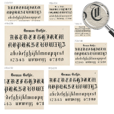 Tapeta fotograficzna Gotyckie litery