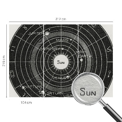 Dekoracyjna fototapeta na ścianę z motywem kosmicznego diagramu