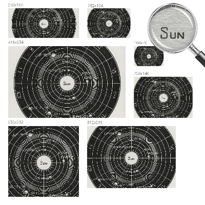 Dekoracyjna fototapeta na ścianę z motywem kosmicznego diagramu
