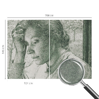 Tapeta fotograficzna fizelinowa Tapeta fotograficzna fizelinowa Refleksyjna kobieta