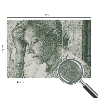 Tapeta fotograficzna fizelinowa Tapeta fotograficzna fizelinowa Refleksyjna kobieta