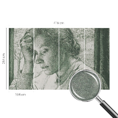 Tapeta fotograficzna fizelinowa Tapeta fotograficzna fizelinowa Refleksyjna kobieta