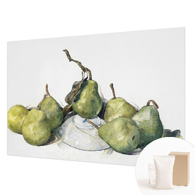 Fototapeta fizelinowa z nadrukiem z motywem gruszek w stylu akwareli