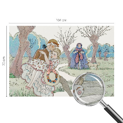 Nowoczesna fototapeta do salonu Nowoczesna fototapeta do salonu Romantyczna scena