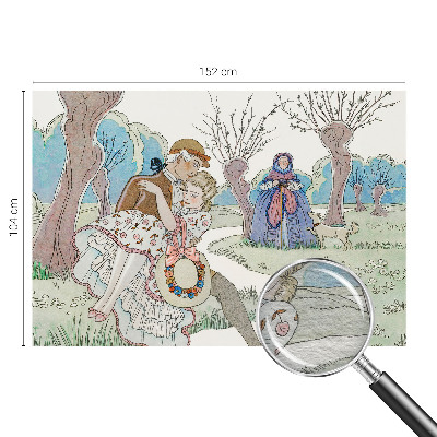 Nowoczesna fototapeta do salonu Nowoczesna fototapeta do salonu Romantyczna scena