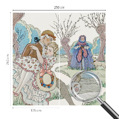 Nowoczesna fototapeta do salonu Nowoczesna fototapeta do salonu Romantyczna scena