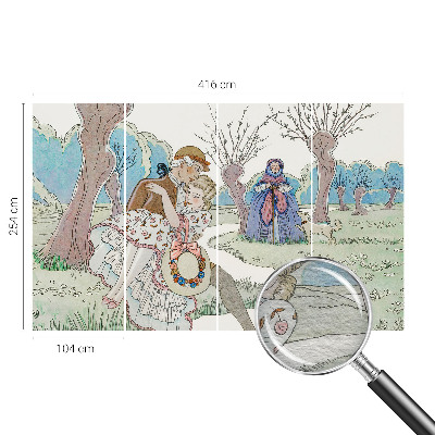 Nowoczesna fototapeta do salonu Nowoczesna fototapeta do salonu Romantyczna scena