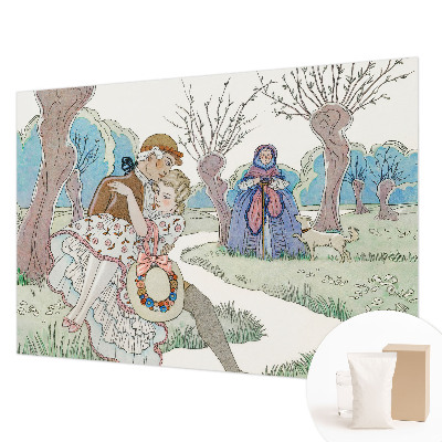 Nowoczesna fototapeta do salonu Nowoczesna fototapeta do salonu Romantyczna scena