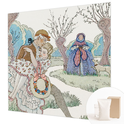 Nowoczesna fototapeta do salonu Nowoczesna fototapeta do salonu Romantyczna scena