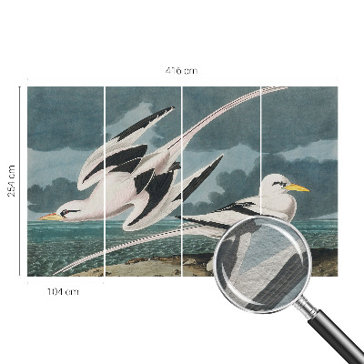 Fototapeta fizelinowa z nadrukiem Ptaki nad morzem