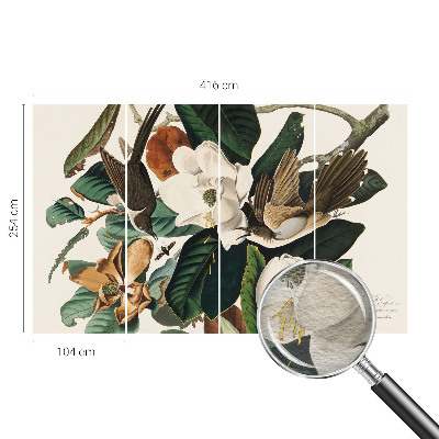 Fototapeta na ścianę z motywem ptaków i magnolii