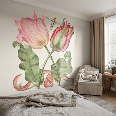 Fototapeta fizelinowa z nadrukiem z motywem tulipanów