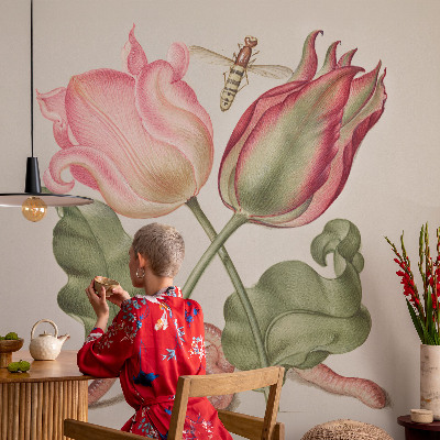 Fototapeta fizelinowa z nadrukiem z motywem tulipanów
