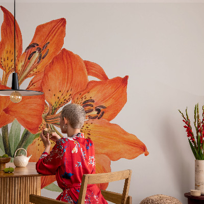 Tapeta fotograficzna fizelinowa z motywem pomarańczowej lilii
