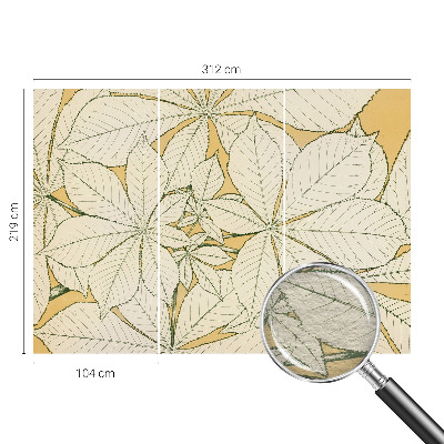 Fototapeta fizelinowa z nadrukiem Fototapeta fizelinowa z nadrukiem Kasztanowe liście