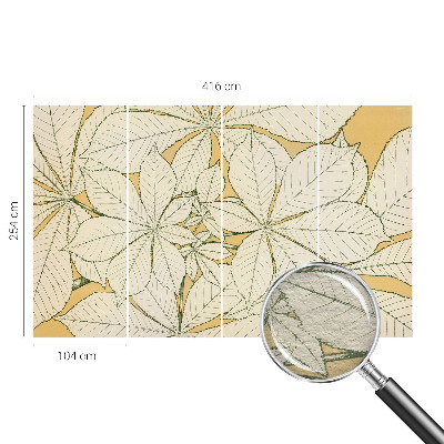 Fototapeta fizelinowa z nadrukiem Fototapeta fizelinowa z nadrukiem Kasztanowe liście