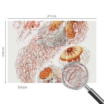 Fototapeta fizelinowa do sypialni z motywem fantazyjnych meduz