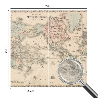 Fototapeta fizelinowa do sypialni Fototapeta fizelinowa do sypialni Historyczna mapa